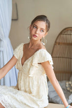 Load image into Gallery viewer, ADORA Tie Back V-Neck Ruffle Sleeve Dress