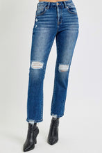 Load image into Gallery viewer, RISEN Full Size High Rise Distressed Crop Straight Jeans