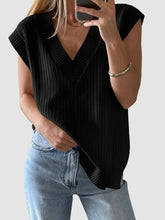 Load image into Gallery viewer, Mandy Ribbed V-Neck Sweater Vest