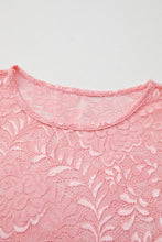 Load image into Gallery viewer, Lace Flower Round Neck Long Sleeve Top