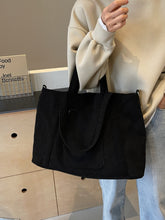 Load image into Gallery viewer, Corduroy Solid Large Tote Bag