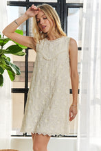 Load image into Gallery viewer, ADORA Applique Round Neck Sleeveless Shift Dress