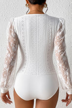 Load image into Gallery viewer, Eyelet Lace Long Sleeve Bodysuit