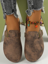 Load image into Gallery viewer, Round Toe Buckle Slip-Ons