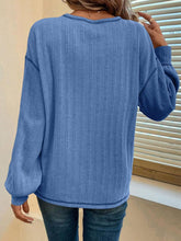 Load image into Gallery viewer, Mandy Contrast Stitching Round Neck Long Sleeve T-Shirt