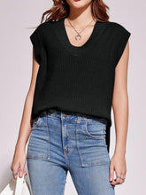 Load image into Gallery viewer, Mandy Ribbed V-Neck Sweater Vest