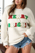 Load image into Gallery viewer, MERRY & BRIGHT Round Neck Long Sleeve Sweatshirt