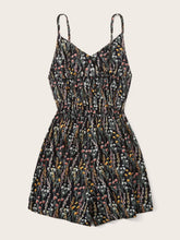 Load image into Gallery viewer, Printed V-Neck Spaghetti Strap Romper