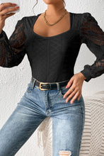 Load image into Gallery viewer, Eyelet Lace Long Sleeve Bodysuit