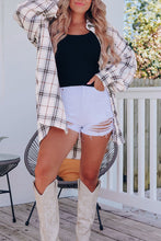 Load image into Gallery viewer, Plaid Button Up Long Sleeve Shacket