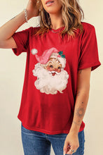 Load image into Gallery viewer, Santa Round Neck Short Sleeve T-Shirt