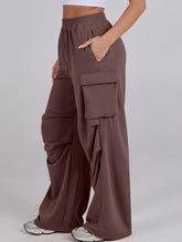 Load image into Gallery viewer, Elastic Waist Wide Leg Pants with Pockets