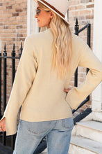 Load image into Gallery viewer, Textured Round Neck Long Sleeve Sweater