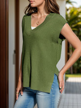 Load image into Gallery viewer, V-Neck Cap Sleeve Knit Vest