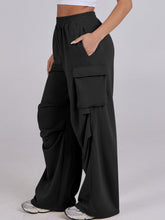 Load image into Gallery viewer, Elastic Waist Wide Leg Pants with Pockets