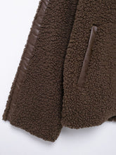 Load image into Gallery viewer, Zip Up Turtleneck Long Sleeve Plush Jacket