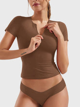 Load image into Gallery viewer, Lovelet Half Zip Short Sleeve T-Shirt