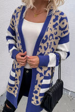 Load image into Gallery viewer, Leopard Open Front Long Sleeve Cardigan