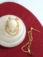 Load image into Gallery viewer, Titanium Steel Double Chain Earrings