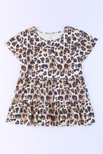 Load image into Gallery viewer, Plus Size Leopard Round Neck Blouse