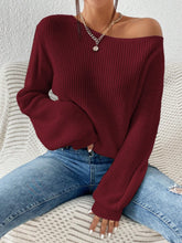 Load image into Gallery viewer, Honey Single Shoulder Long Sleeve Sweater