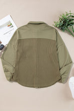 Load image into Gallery viewer, Waffle-Knit Collared Neck Long Sleeve Shacket