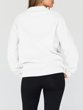 Load image into Gallery viewer, Mock Neck Drop Shoulder Long Sleeve Sweatshirt