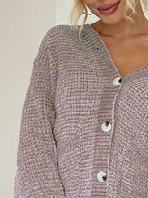 Load image into Gallery viewer, Pocketed V-Neck Button Up Cardigan