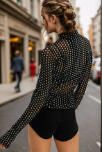 Load image into Gallery viewer, Oh Full Size Frill Printed Mock Neck Long Sleeve Top