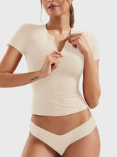 Load image into Gallery viewer, Lovelet Half Zip Short Sleeve T-Shirt