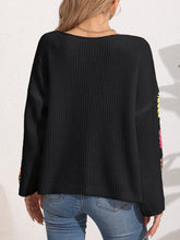 Load image into Gallery viewer, Crochet Flower Long Sleeve Sweater