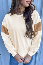 Load image into Gallery viewer, Slit Color Block Long Sleeve Sweatshirt
