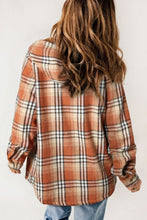Load image into Gallery viewer, Plaid Button Up Long Sleeve Hooded Jacket