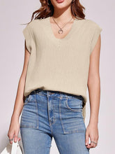 Load image into Gallery viewer, Mandy Ribbed V-Neck Sweater Vest