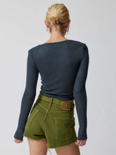 Load image into Gallery viewer, Notched Long Sleeve T-Shirt