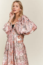 Load image into Gallery viewer, ADORA Printed V-Neck Batwing Sleeve Dress