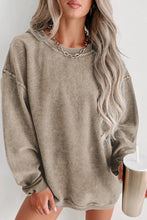 Load image into Gallery viewer, Round Neck Dropped Shoulder Sweatshirt