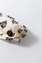 Load image into Gallery viewer, Printed Tie Neck Long Sleeve Blouse