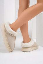 Load image into Gallery viewer, Furry Round Toe Platform Slippers