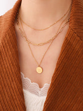 Load image into Gallery viewer, 18K Gold-Plated Three-Layered Engraved Necklace