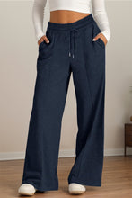 Load image into Gallery viewer, Drawstring Elastic Waist Wide Leg Pants