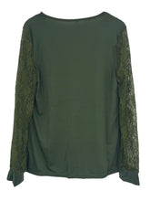 Load image into Gallery viewer, Full Size Lace Detail V-Neck Long Sleeve Blouse