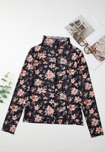 Load image into Gallery viewer, Floral Mock Neck Long Sleeve Blouse