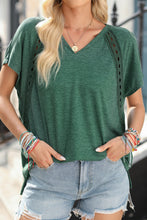 Load image into Gallery viewer, Heathered V-Neck Short Sleeve T-Shirt