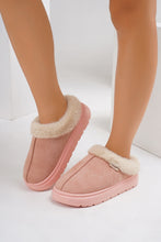 Load image into Gallery viewer, Furry Round Toe Platform Slippers