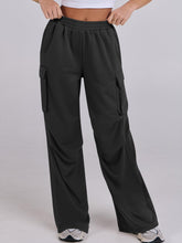 Load image into Gallery viewer, Elastic Waist Wide Leg Pants with Pockets