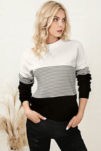 Load image into Gallery viewer, Striped Color Block Long Sleeve Knit Top