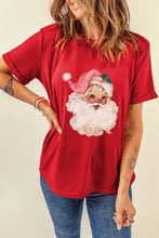 Load image into Gallery viewer, Santa Round Neck Short Sleeve T-Shirt
