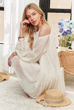 Load image into Gallery viewer, ADORA Cold Shoulder Balloon Sleeve Mini Dress