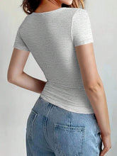 Load image into Gallery viewer, Round Neck Short Sleeve T-Shirt